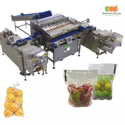 Лінія зважування, пакування яблук та делікатних фруктів M12 Sorma